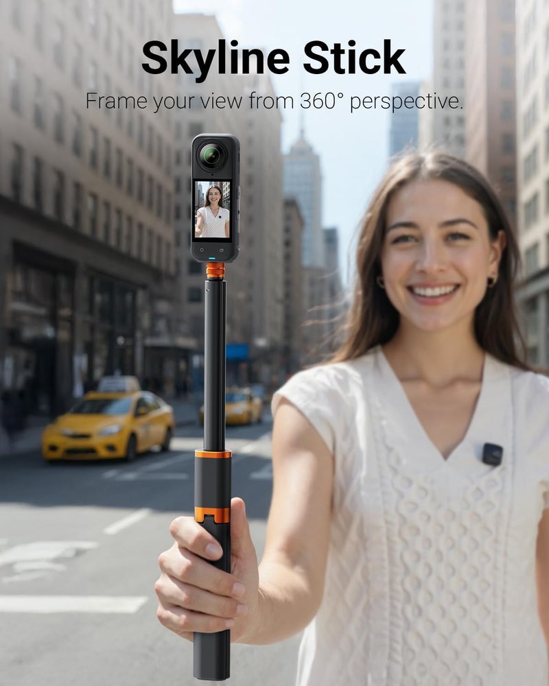 Vimose 2 in 1 Action Camera Invisible Selfie Stick Tripod for Insta360 X5/X4/X3-48" Extension Pole Selfie Stick Handle Grip Adjustable Waterproof for GoPro Hero 13/12/11 DJI OSMO 360 Pocket - Image 2